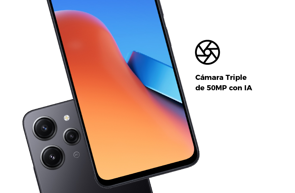 Cámara triple de 50MP con IA