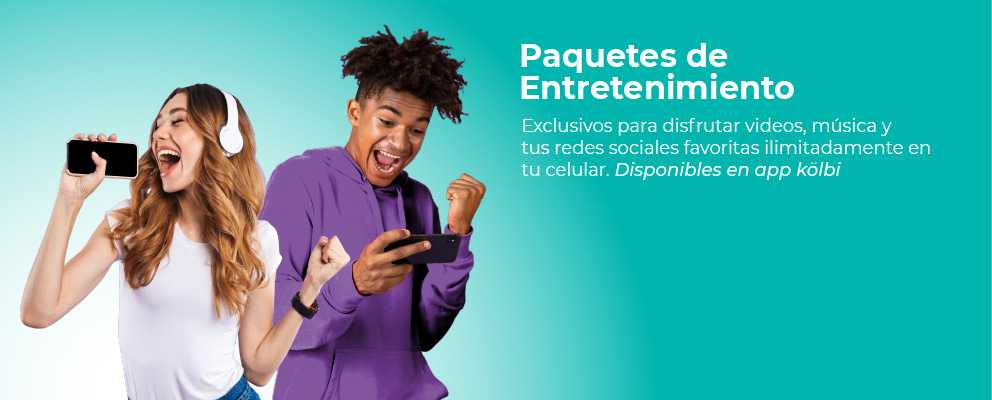 Paquetes Entretenimiento, exclusivos para video, juegos, música o redes sociales