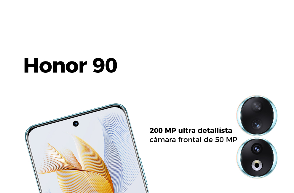 HONOR 90, 200 MP ultra detallista y cámara frontal de 50 MP