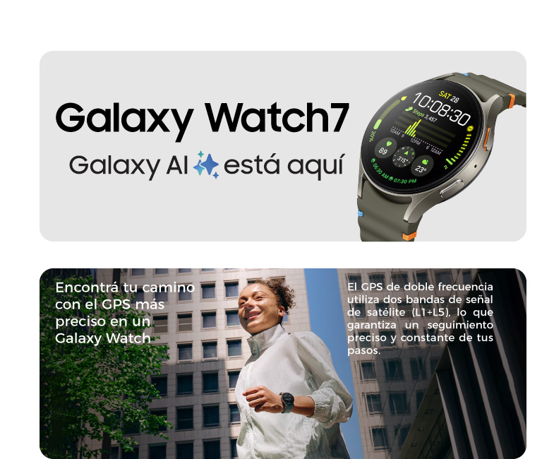 Samsung Galaxy Watch7, encontrá tu camino con el GPS más preciso