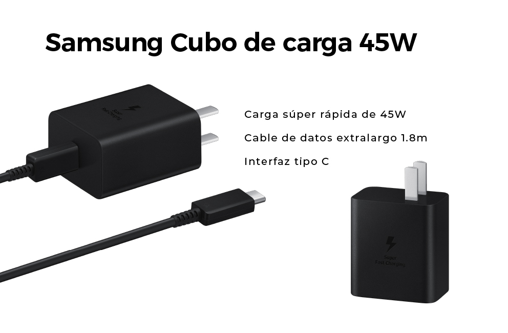 Carga súper rápida máximo de 45W