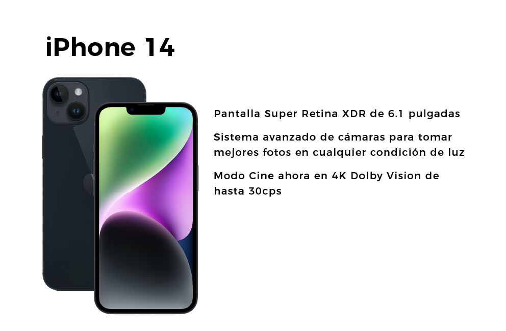 iPhone 14 cuenta con sistema avanzado de cámaras para tomar mejores fotos