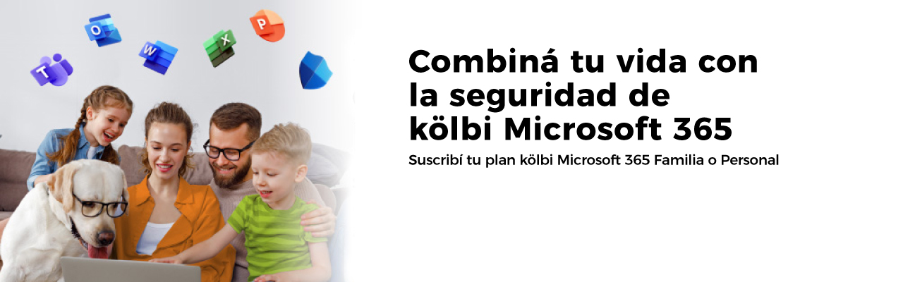 Suscribí tu plan kölbi Microsoft 365 Familia o Personal