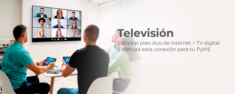 Cotizá el plan duo de Internet + TV digital y disfrutá esta conexión para tu PyME