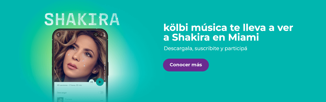 kölbi música te lleva a ver a Shakira en Miami. Descargala, suscribite y participá 