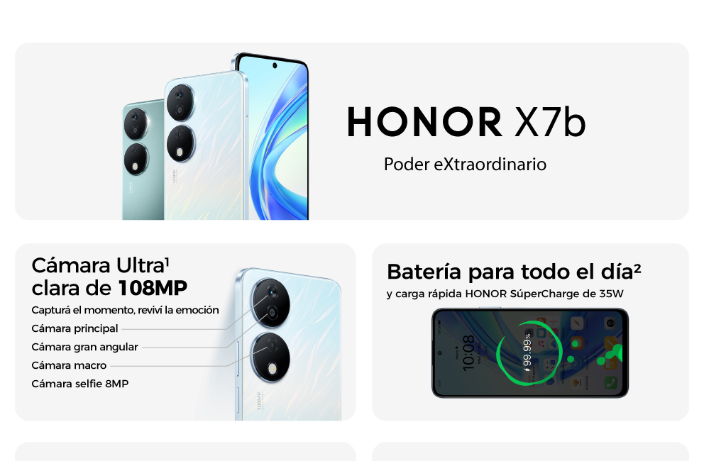 HONOR X7b, poder extraordinario en un teléfono de alta calidad