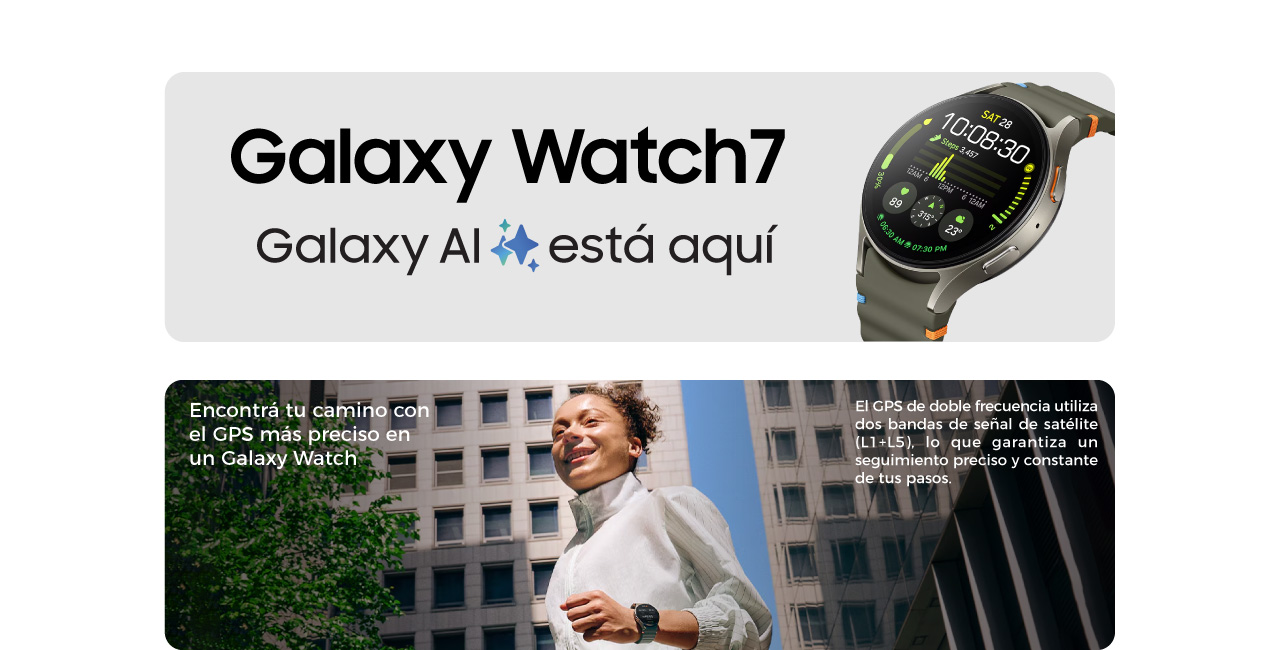 Samsung Galaxy Watch7, encontrá tu camino con el GPS más preciso