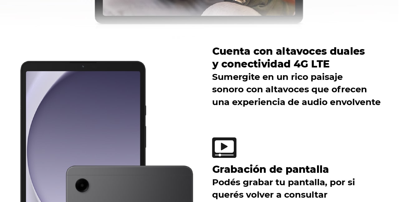 Cuenta con altavoces duales y conectividad 4G LTE, grabación de pantalla y más