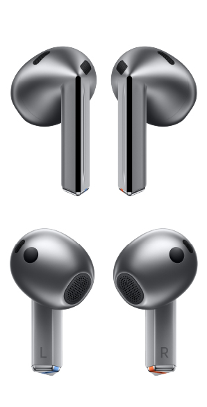 Samsung Galaxy Buds 3 vista frontal y trasera