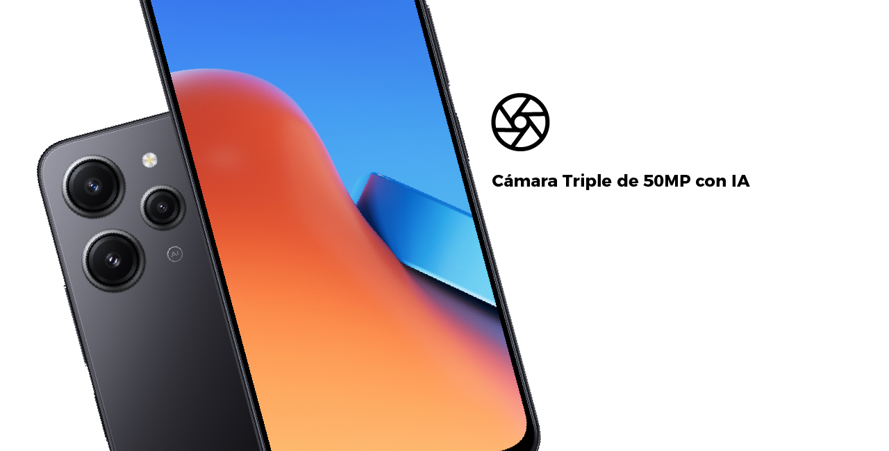 Cámara triple de 50MP con IA