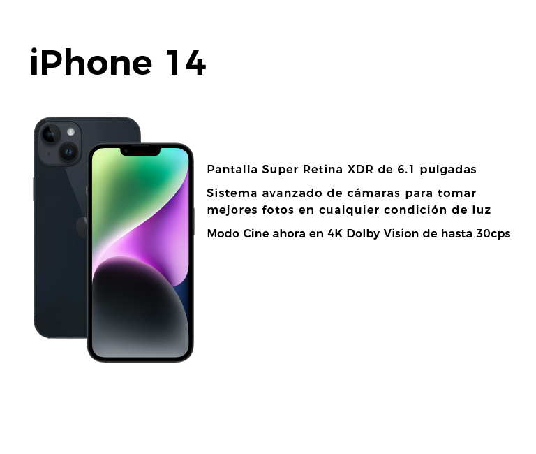 iPhone 14 cuenta con sistema avanzado de cámaras para tomar mejores fotos