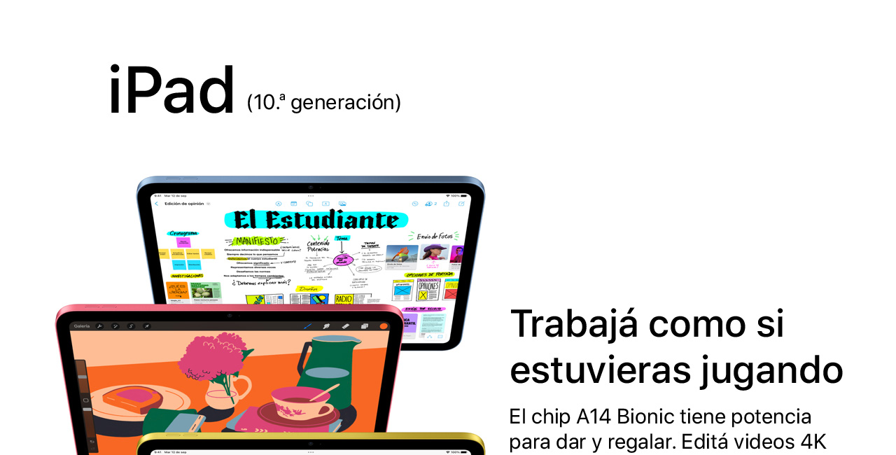 iPad decima generación, trabajá como si estuvieras jugando