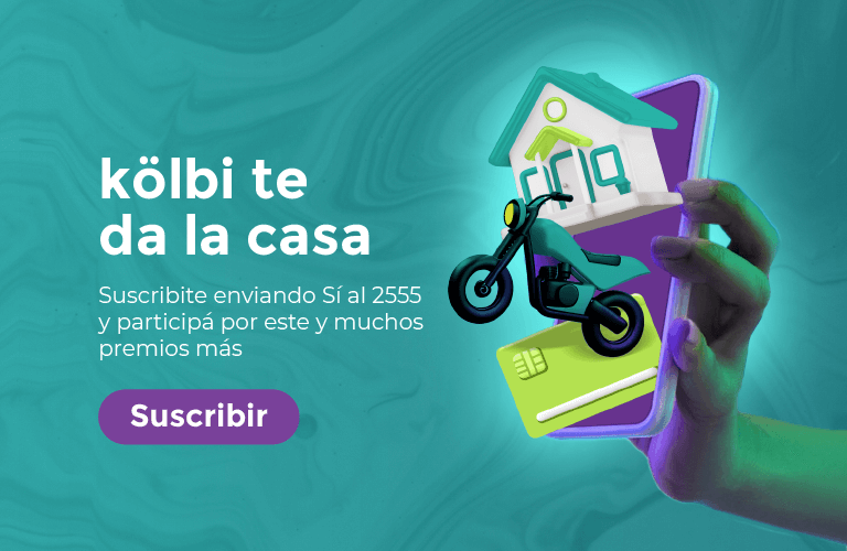 kölbi te da la casa y muchos premios más suscribite enviando Sí al 2555