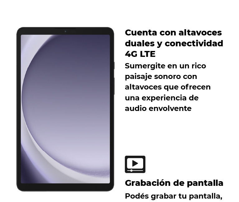 Cuenta con altavoces duales y conectividad 4G LTE, grabación de pantalla y más