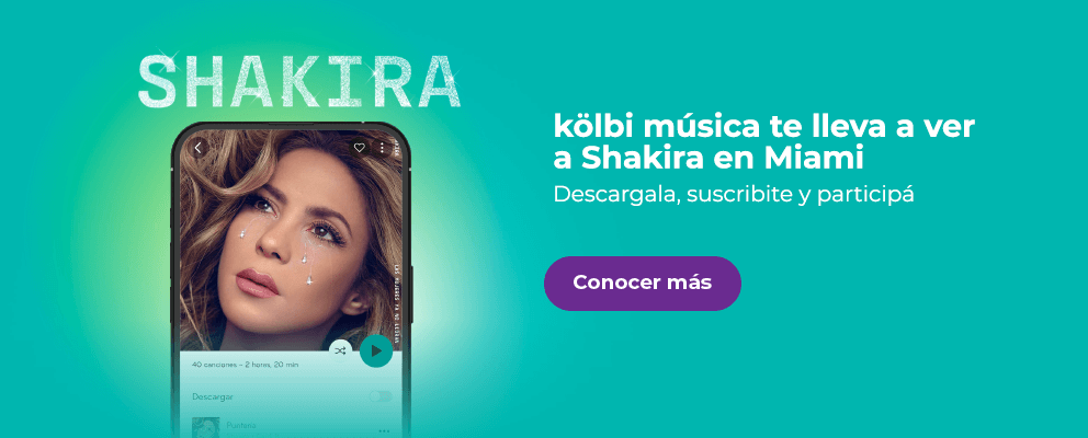 kölbi música te lleva a ver a Shakira en Miami. Descargala, suscribite y participá 