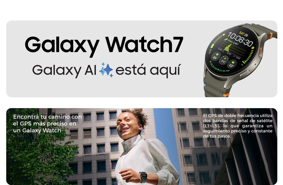 Samsung Galaxy Watch7, encontrá tu camino con el GPS más preciso