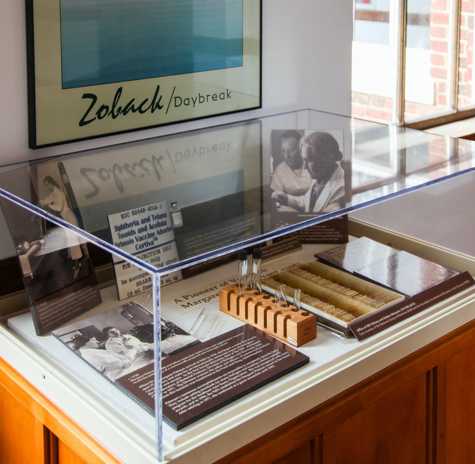 Display case of Dr. Pittmann's work