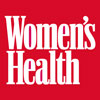 the words women's health white letters on red background