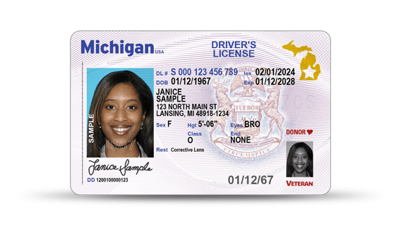 New 2024 Michigan driver's license