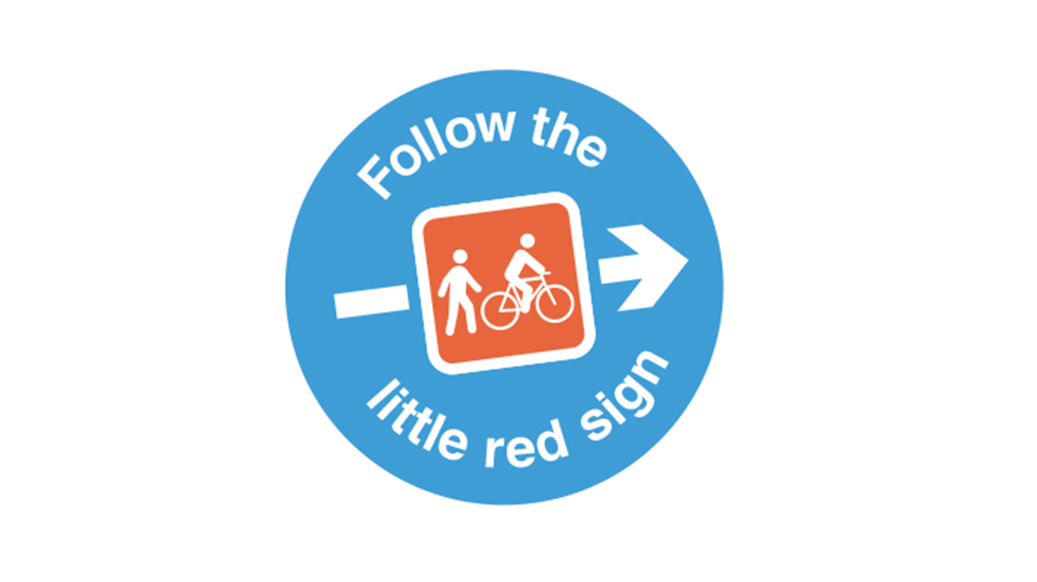 Little red sign of the National Cycle Network