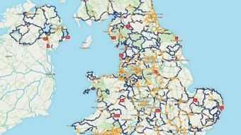 National Cycle Network map