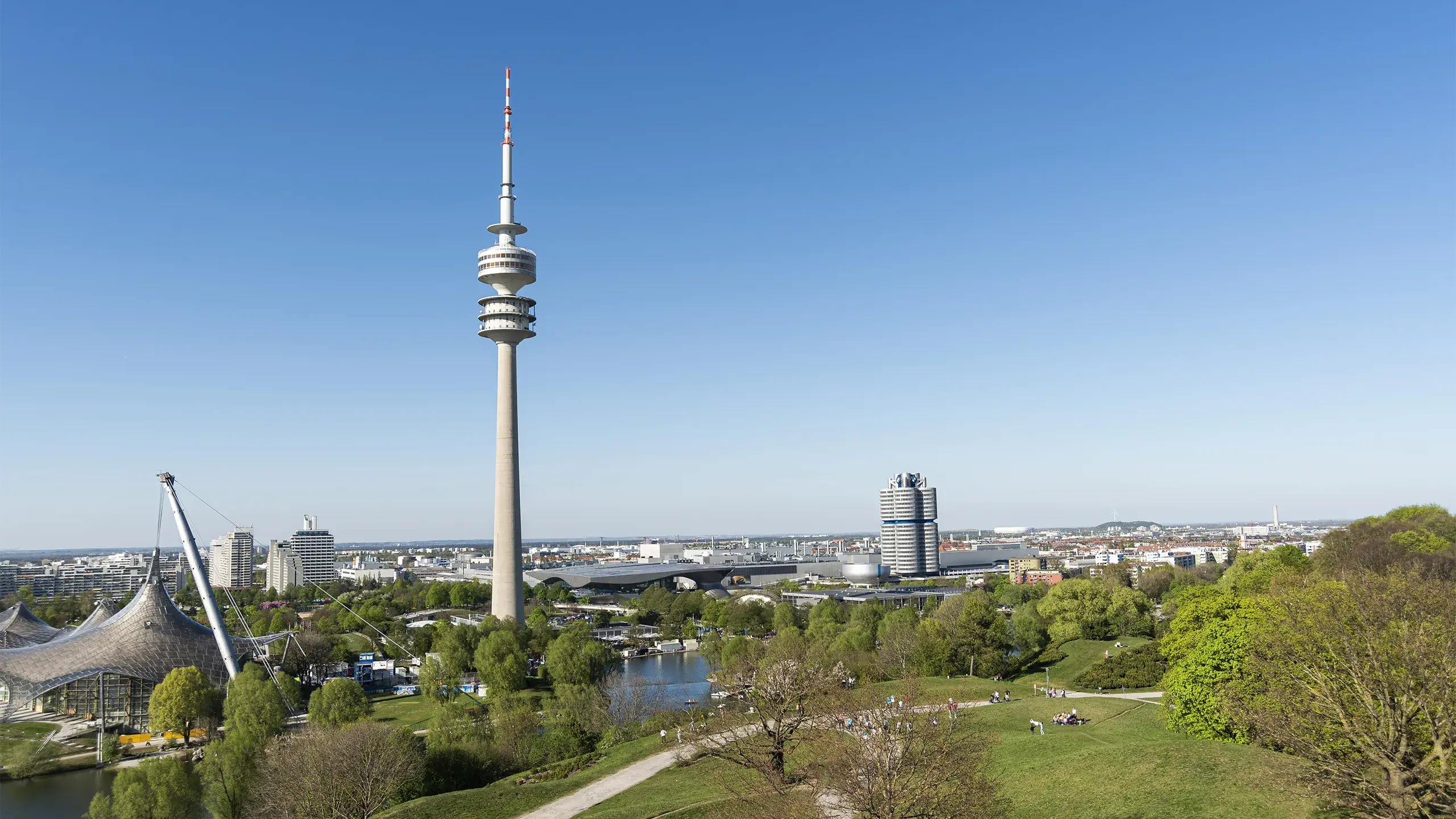 Panoramic View Over The Olympic Park In Munich