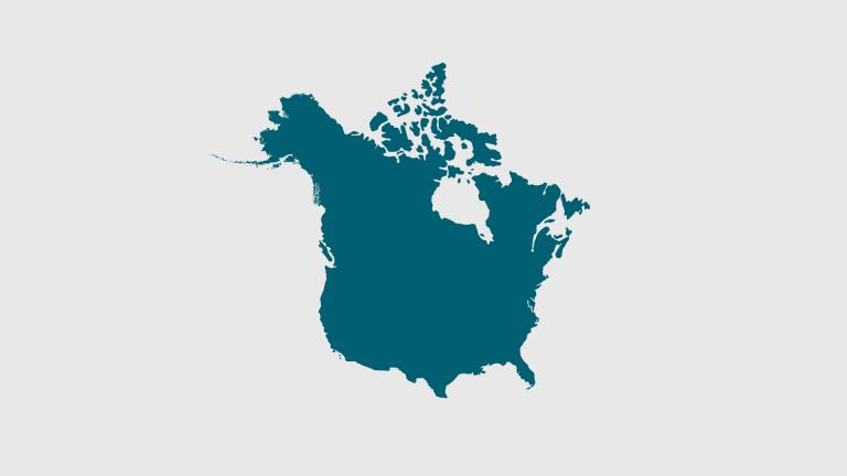 a contour map of North America