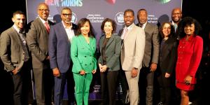 U.S. Commerce Secretary Gina Raimondo with MBDA and NMSDC employees at the 41st Annual National Minority Enterprise Development (MED) Week. 