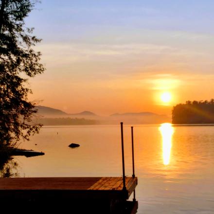 Sunset with dock in foreground