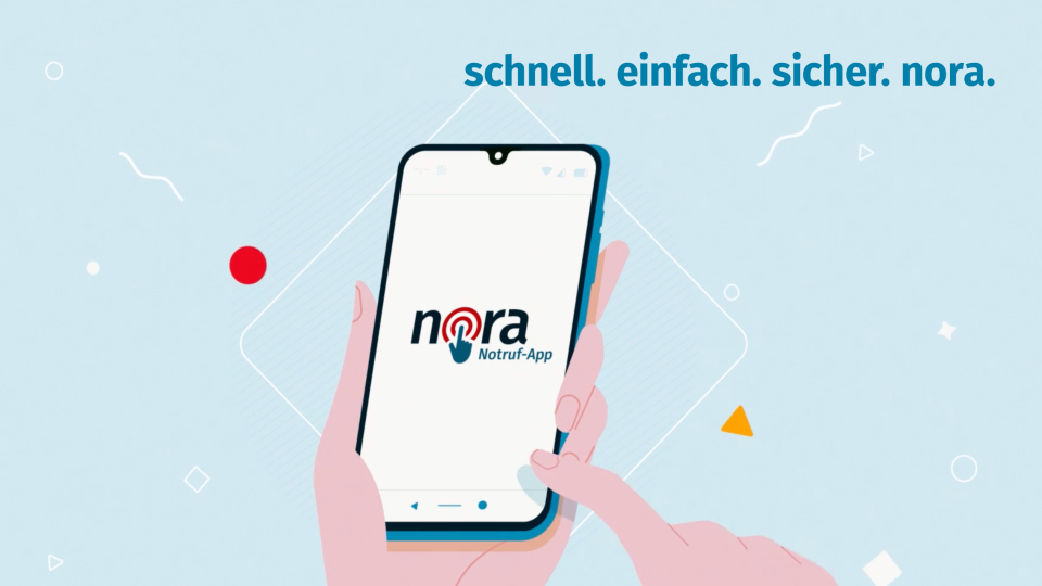 Die Notruf-App "nora" steht zum Download bereit.