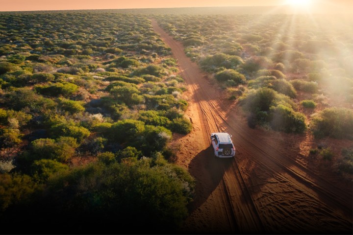 Four wheel drive on a dirt road