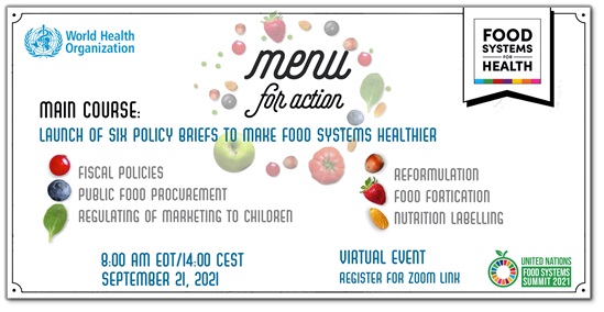 UNGA Side Event Menu 4 Action flyer