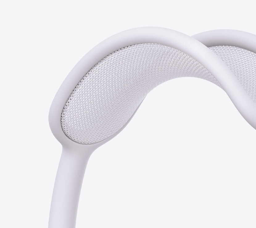 A close‑up of the AirPods Max canopy.