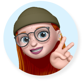 Memoji sorridente che fa il segno della pace