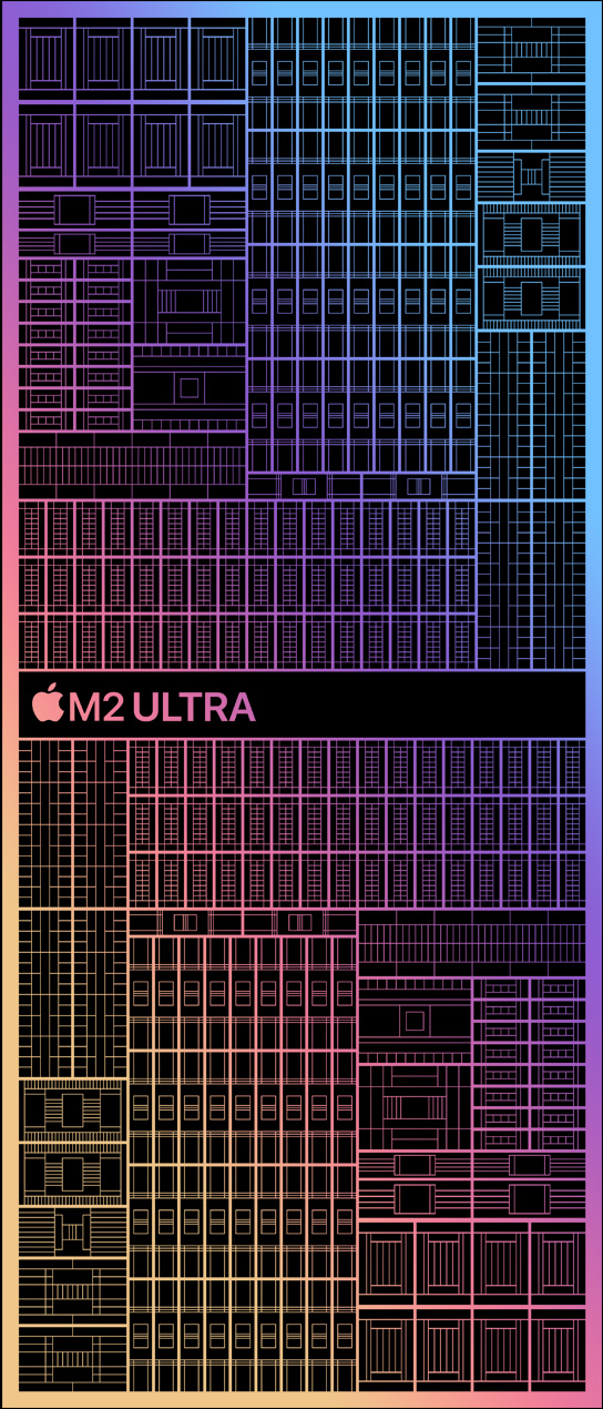 Illustrazione schematica del chip M2 Max