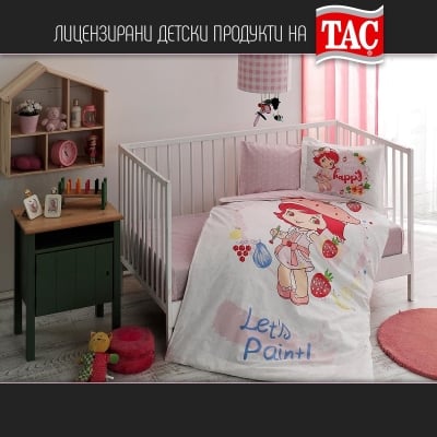 Бебешки спален комплект РАНФОРС - STRAWBERRY SHORTCAKE Paint