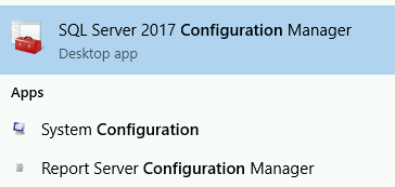 SQL Server Configuration Manager