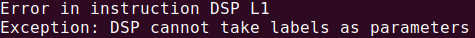 error: Opcode can only have address/variable as operand