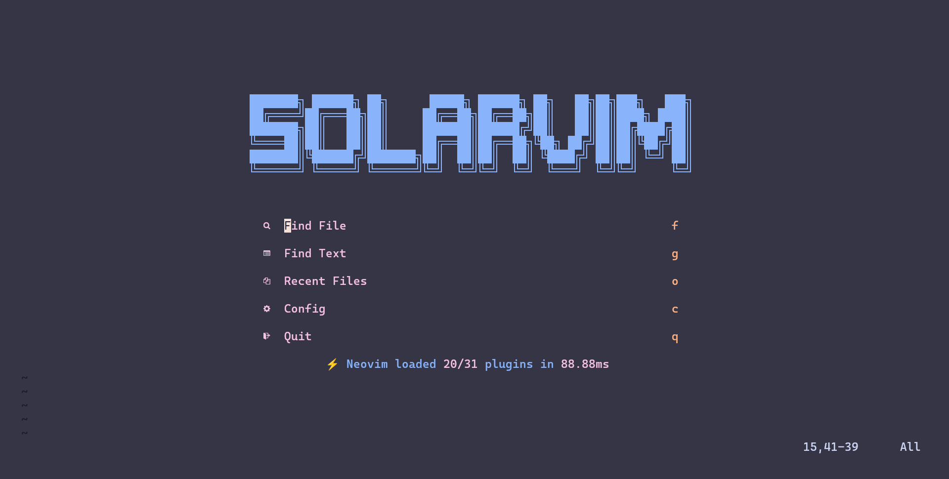 Preview of SolarVim