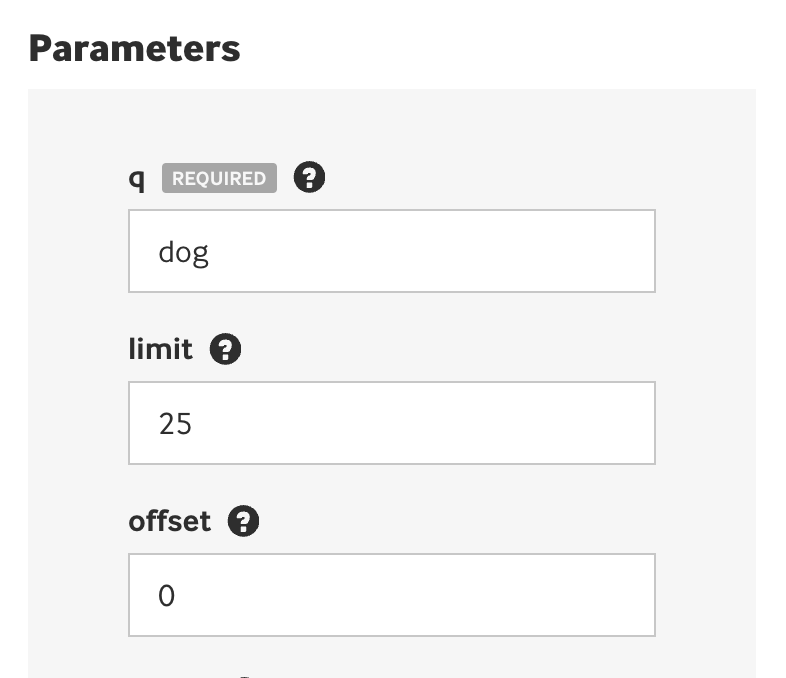 Parameters