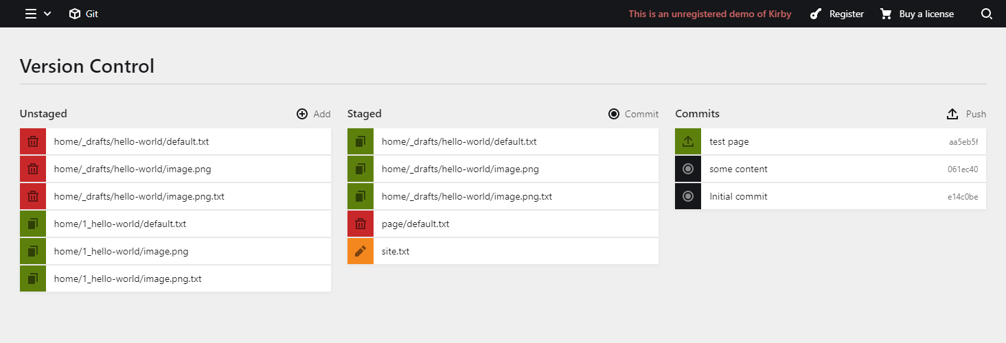 git panel view