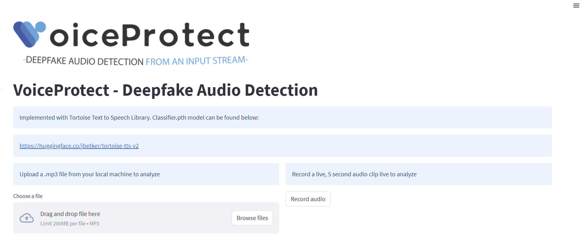 VoiceProtect Screen Shot