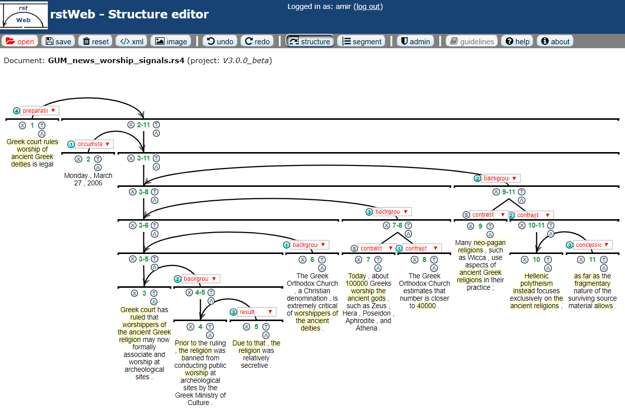 rstWeb interface