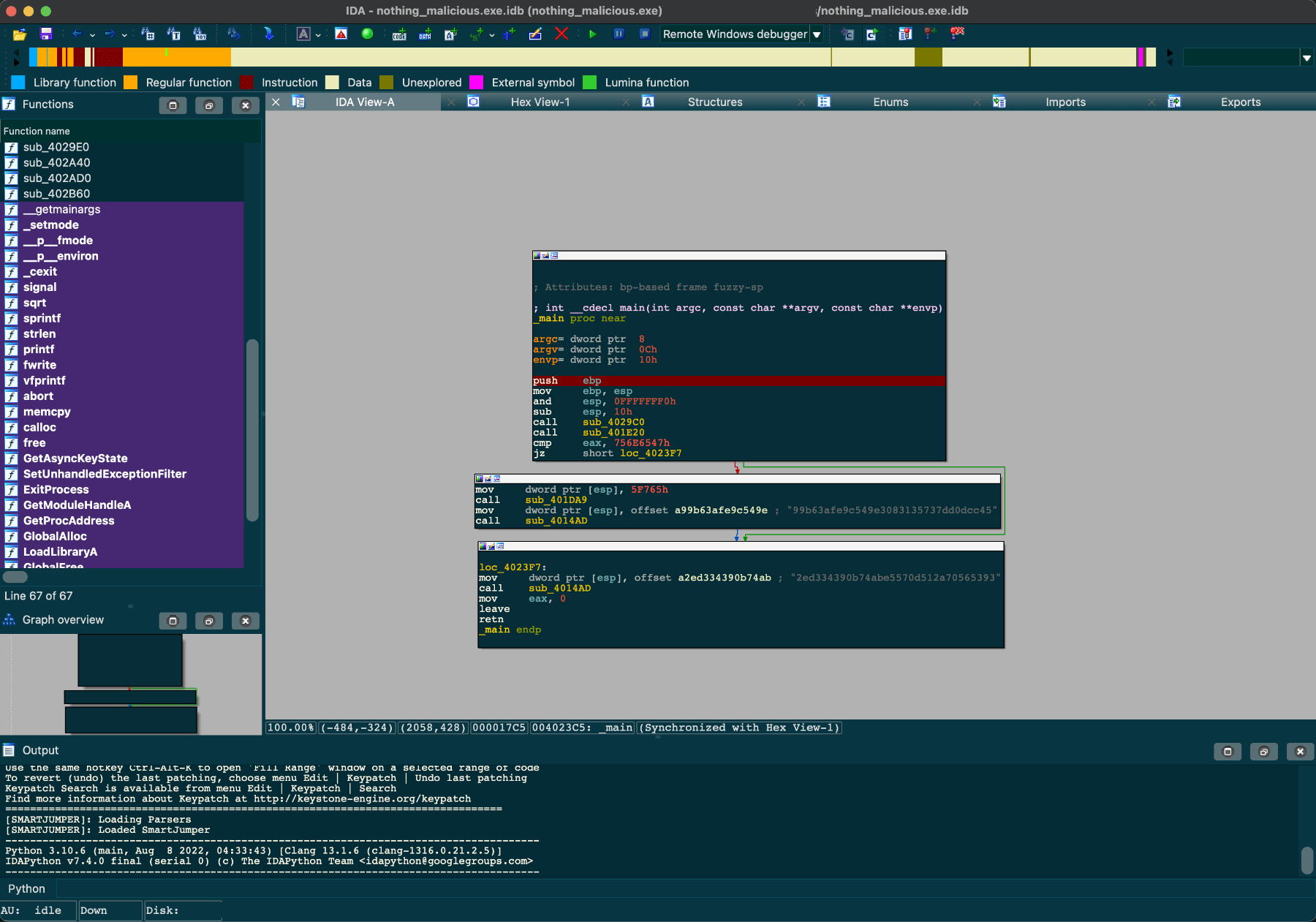 IDA Pro Solarized Theme macOS Screenshot