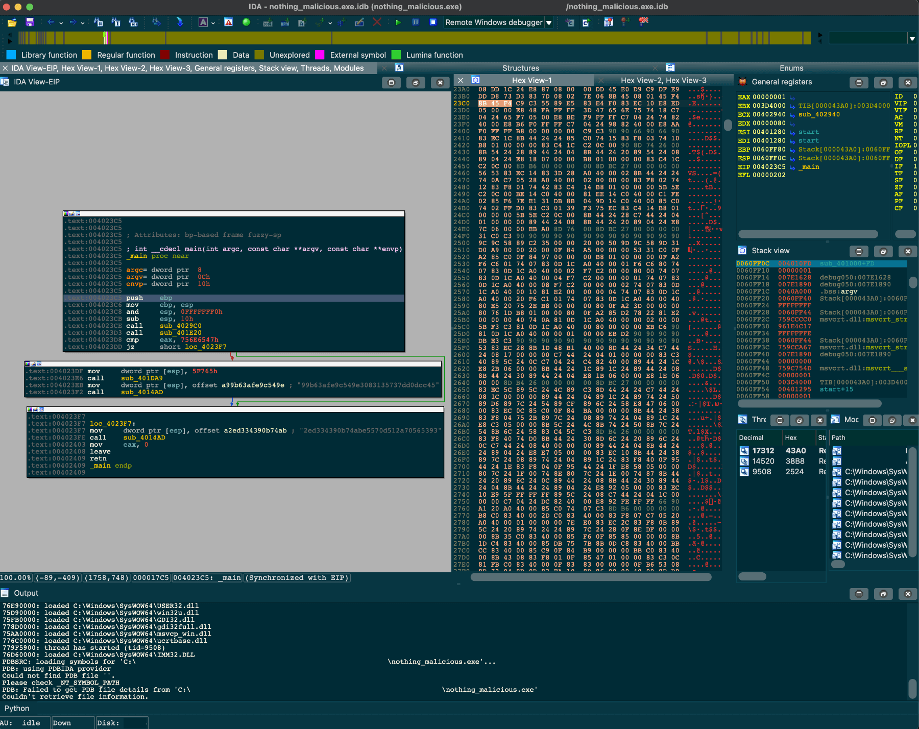 IDA Pro Solarized Theme macOS Screenshot