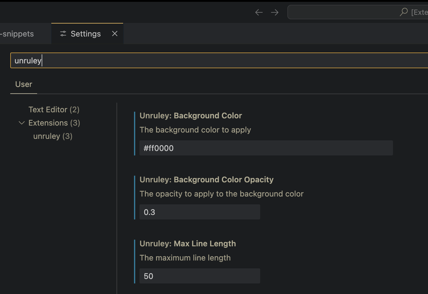 Unruley Settings Page