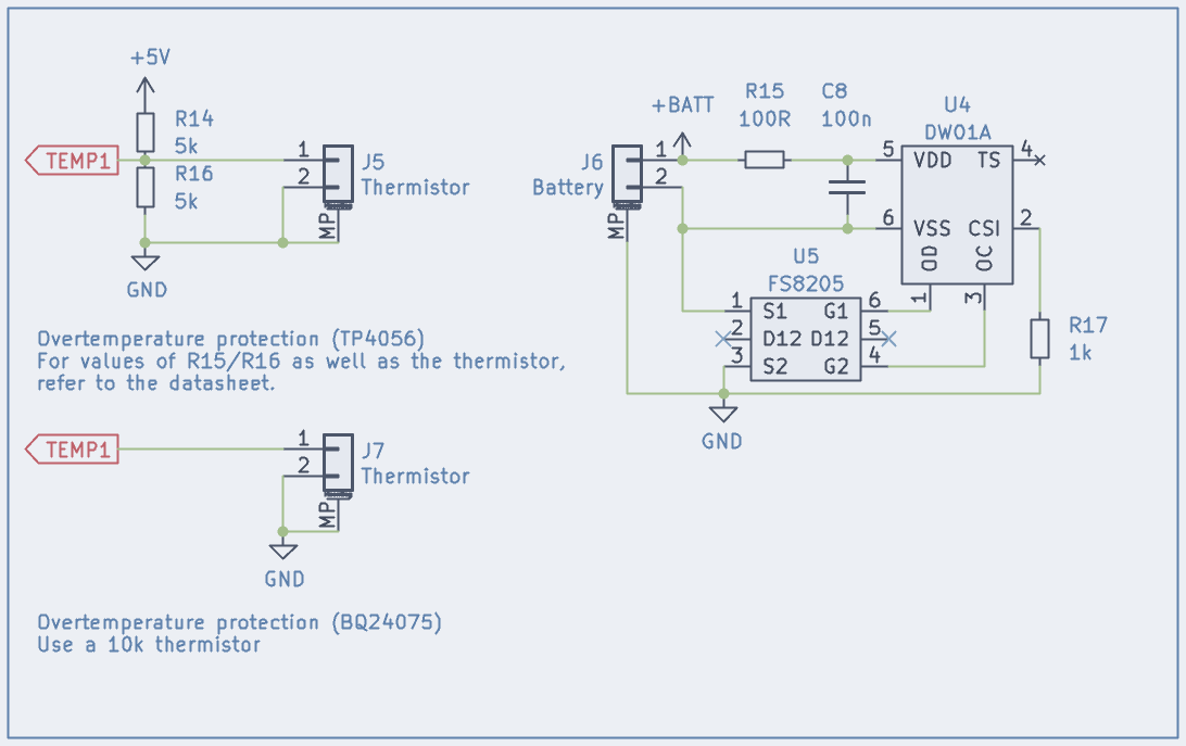 Additional battery protections