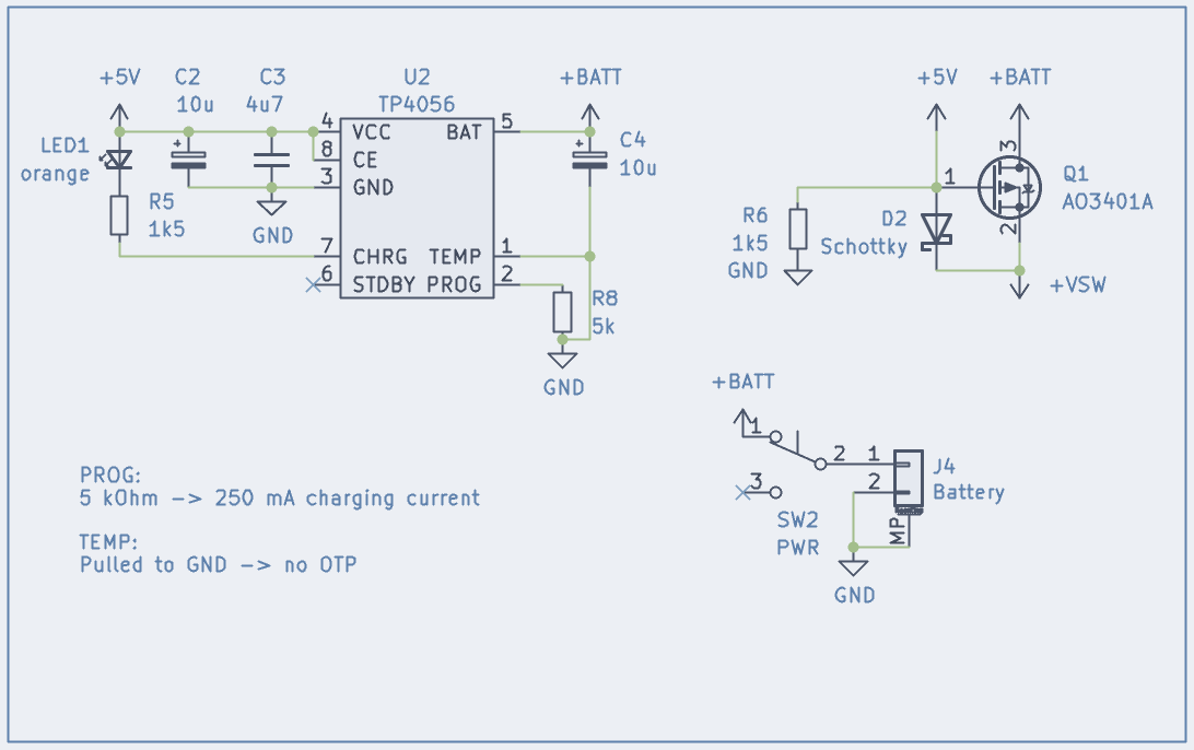 Simple battery management schematic