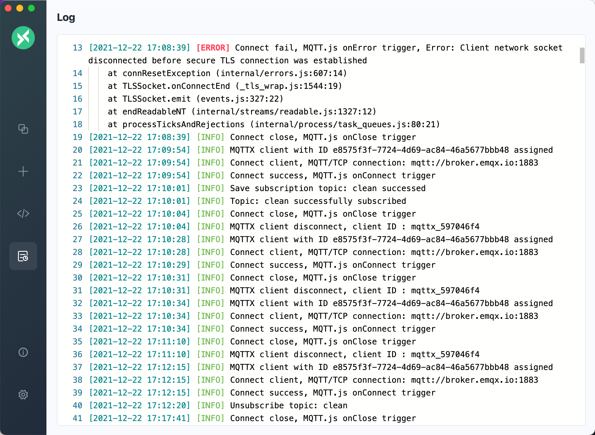 mqttx-log