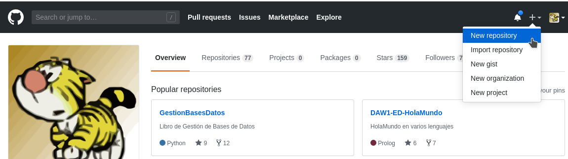 github nuevo repo